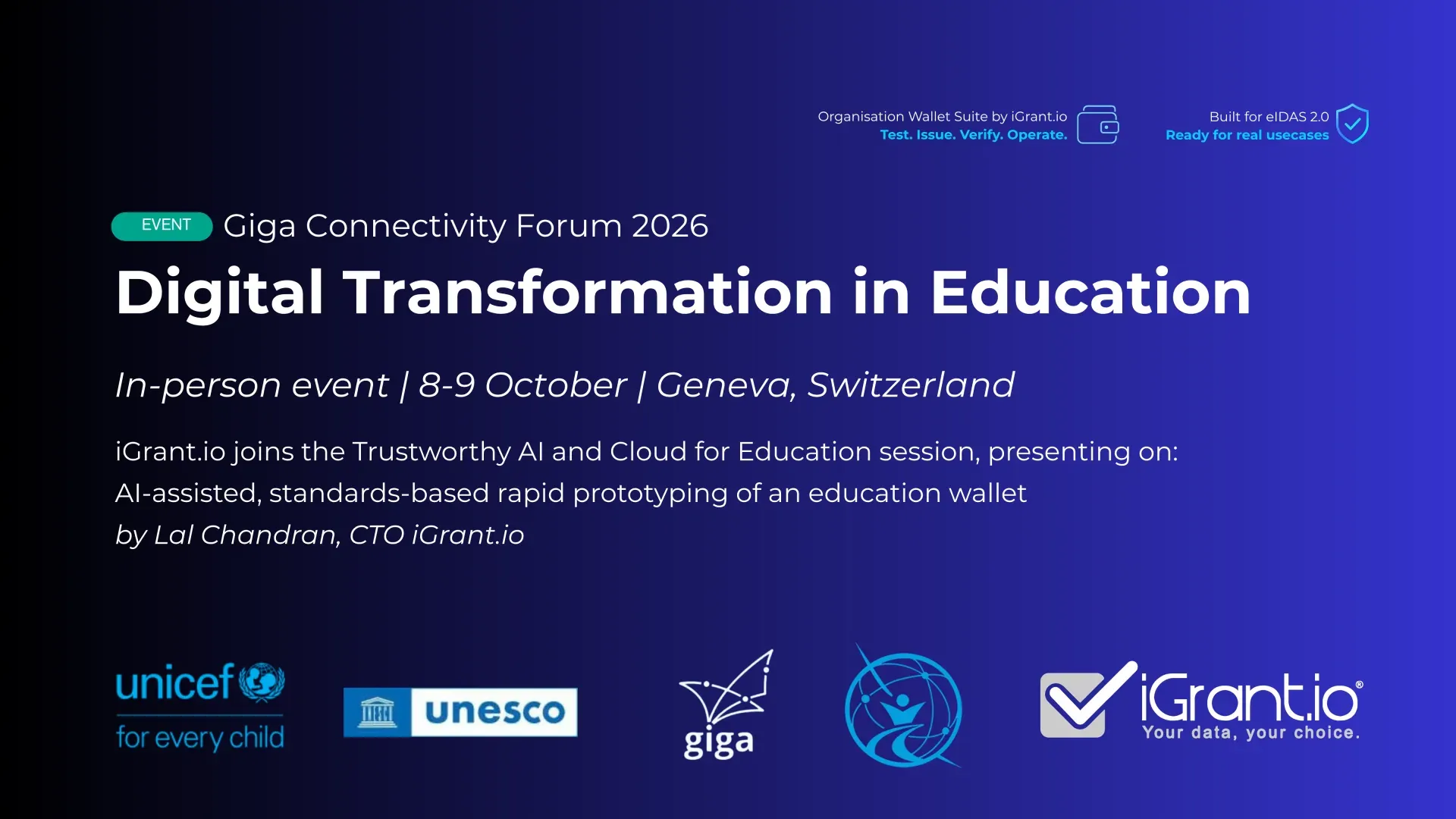 iGrant.io joins the Giga Connectivity Forum 2026 event