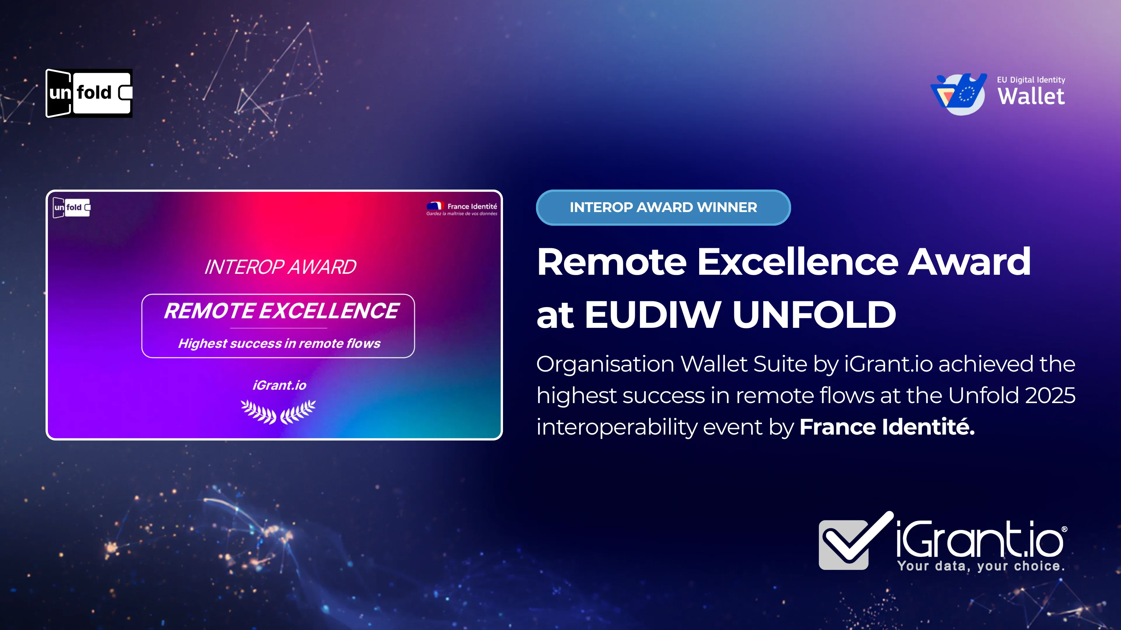 iGrant.io wins remote excellence award at EUDIW UNFOLD interoperability week